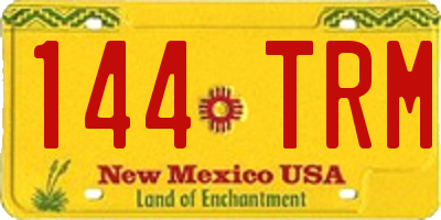 NM license plate 144TRM