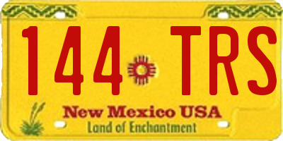 NM license plate 144TRS