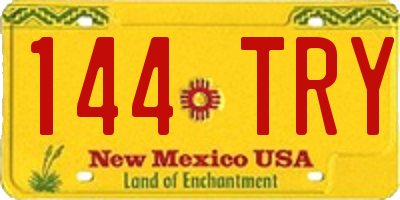 NM license plate 144TRY