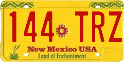 NM license plate 144TRZ