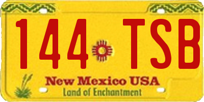 NM license plate 144TSB