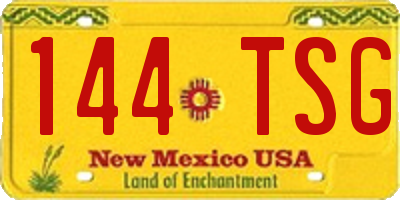 NM license plate 144TSG