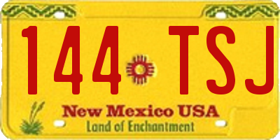 NM license plate 144TSJ