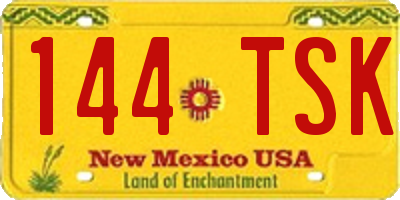 NM license plate 144TSK