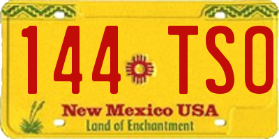 NM license plate 144TSO