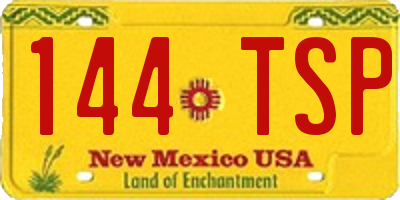 NM license plate 144TSP