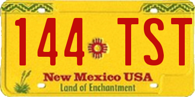 NM license plate 144TST