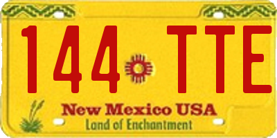 NM license plate 144TTE