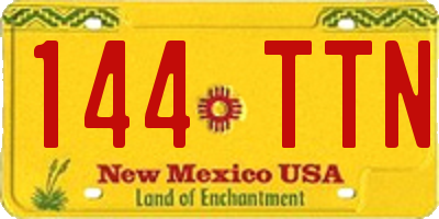NM license plate 144TTN