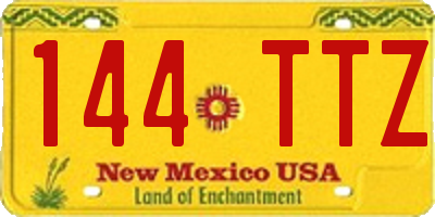 NM license plate 144TTZ