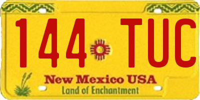 NM license plate 144TUC