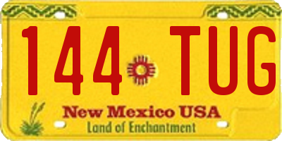 NM license plate 144TUG