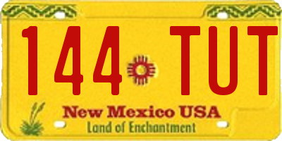 NM license plate 144TUT