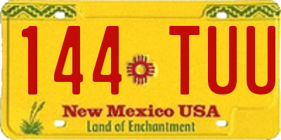 NM license plate 144TUU