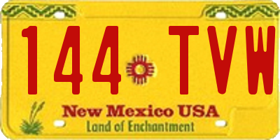 NM license plate 144TVW