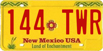 NM license plate 144TWR