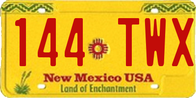 NM license plate 144TWX