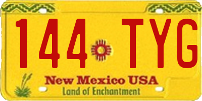 NM license plate 144TYG