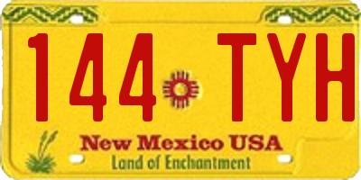NM license plate 144TYH