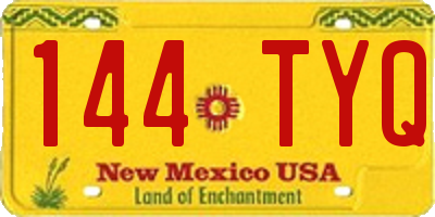 NM license plate 144TYQ