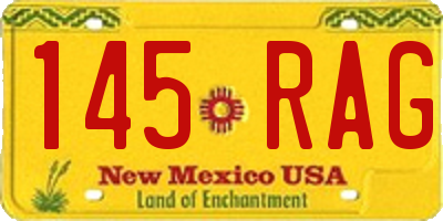 NM license plate 145RAG