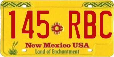 NM license plate 145RBC