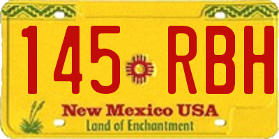NM license plate 145RBH