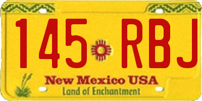 NM license plate 145RBJ