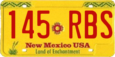 NM license plate 145RBS