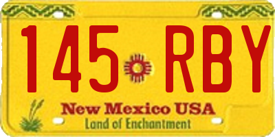NM license plate 145RBY