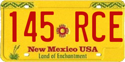 NM license plate 145RCE
