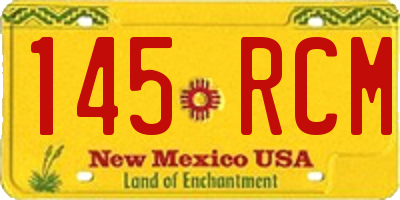 NM license plate 145RCM