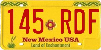 NM license plate 145RDF
