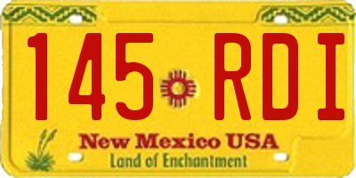 NM license plate 145RDI