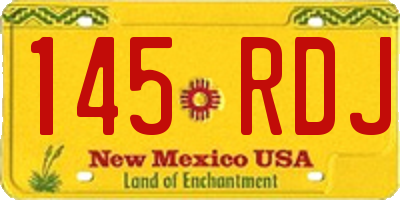 NM license plate 145RDJ