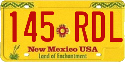 NM license plate 145RDL