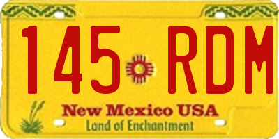 NM license plate 145RDM