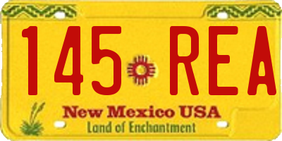NM license plate 145REA