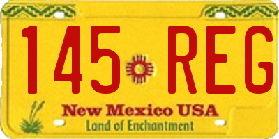 NM license plate 145REG