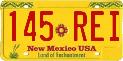 NM license plate 145REI