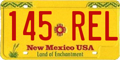 NM license plate 145REL