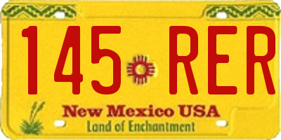 NM license plate 145RER