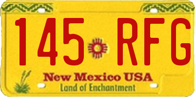 NM license plate 145RFG