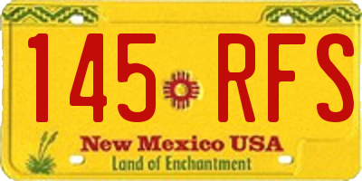 NM license plate 145RFS