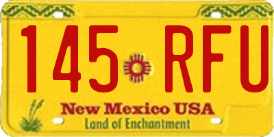 NM license plate 145RFU