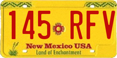 NM license plate 145RFV