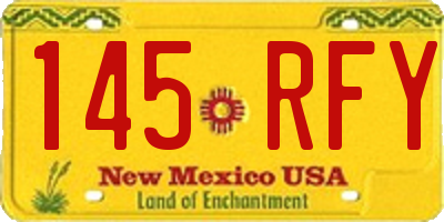 NM license plate 145RFY