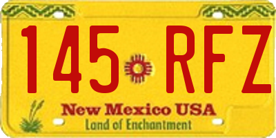 NM license plate 145RFZ