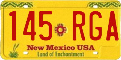 NM license plate 145RGA