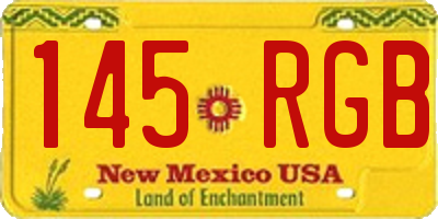 NM license plate 145RGB